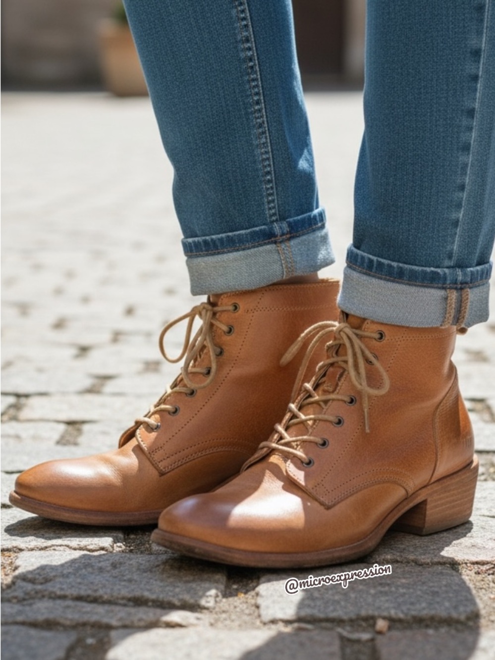 $369 Frye Carson Lace-Up Tan Cognac Real Leather Lace Up PullOn Heeled AnkleBoot